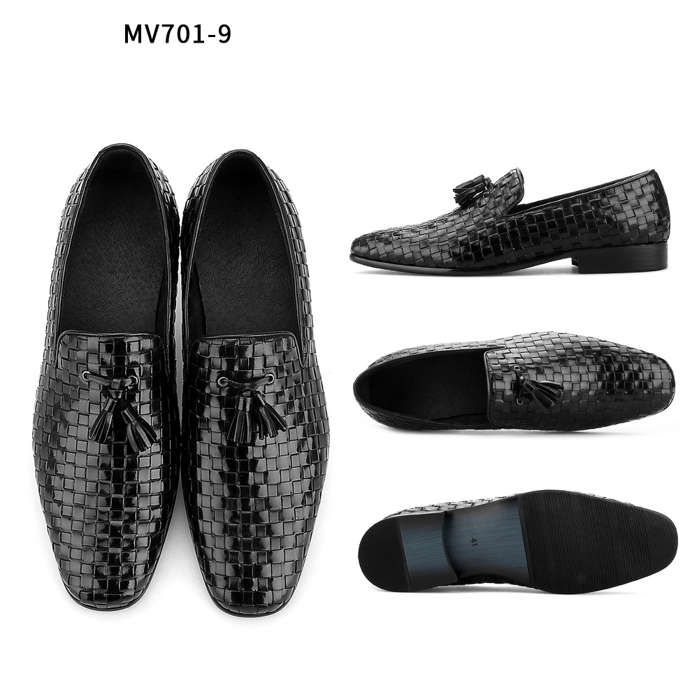 PAKERBONT Tassel Loafers Men's Casual Leather Handmade Shoes MV701-9