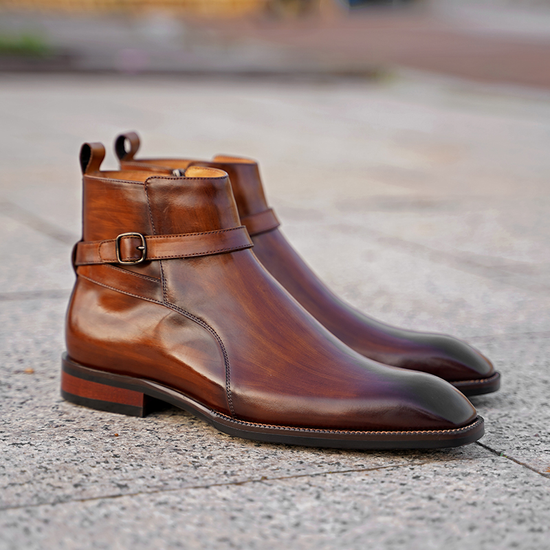 PAKERBONT Classic Business Dress Jodhpur Genuine Leather Boots H855-K03