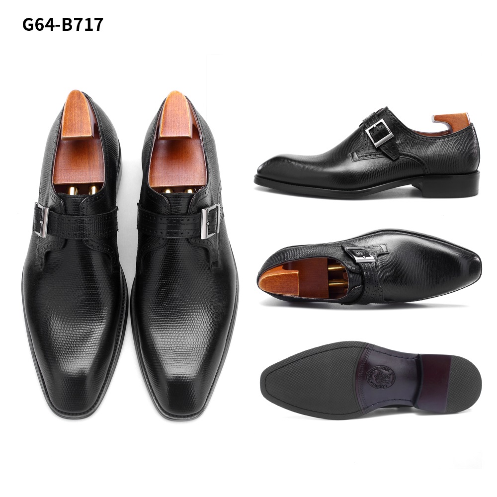 PAKERBONT Single Monk Luxury Series Men's Genuine Leather Shoes G64-B717